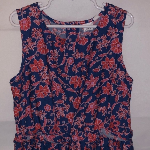 Kid's Gap Red & Blue Floral Print Dress - Picture 4 of 9